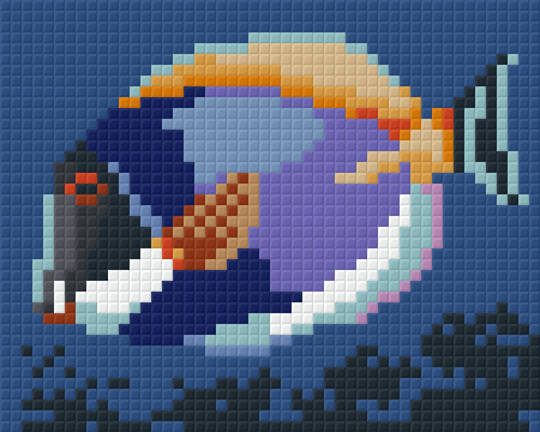 Tropical Fish One [1] Baseplate PixelHobby Mini-mosaic Art Kit